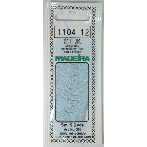 Madeira PURE SILK #1104 SAILOR BLUE, 4-Strand Hand Embroidery Thread