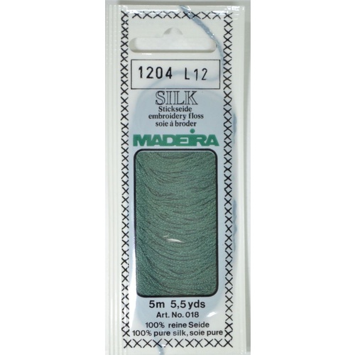 Madeira PURE SILK #1204 OCEAN MOSS, 4-Strand Hand Embroidery Thread