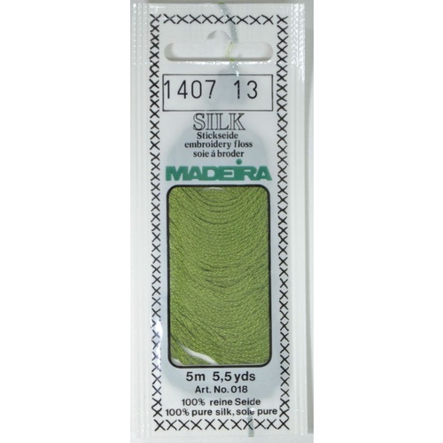 Madeira PURE SILK #1407 DARK SEA GREEN, 4-Strand Hand Embroidery Thread