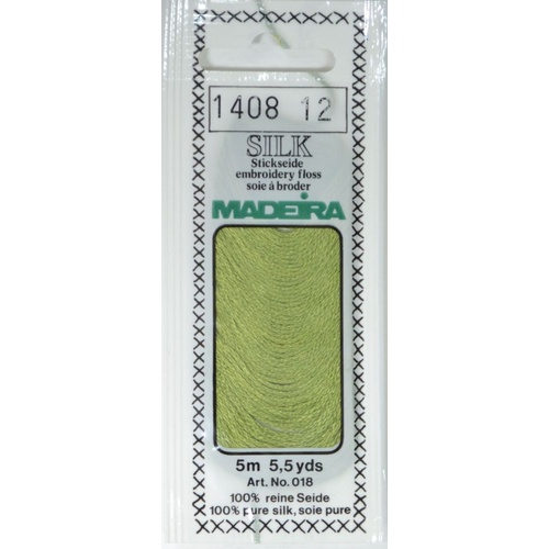 Madeira PURE SILK #1408 DARK GREEN, 4-Strand Hand Embroidery Thread