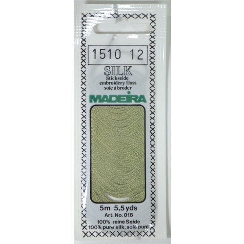 Madeira PURE SILK #1510 LIGHT GREEN, 4-Strand Hand Embroidery Thread