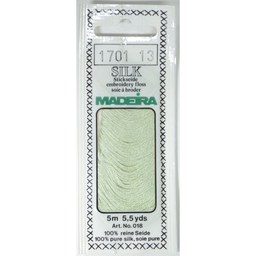 Madeira PURE SILK #1701 LIME GREEN, 4-Strand Hand Embroidery Thread