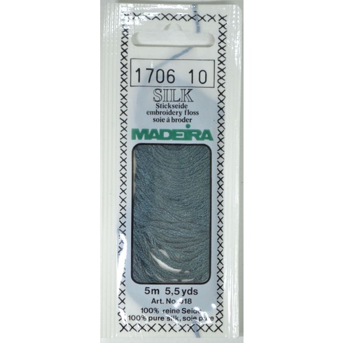 Madeira PURE SILK #1706 DARK SEA GREEN, 4-Strand Hand Embroidery Thread