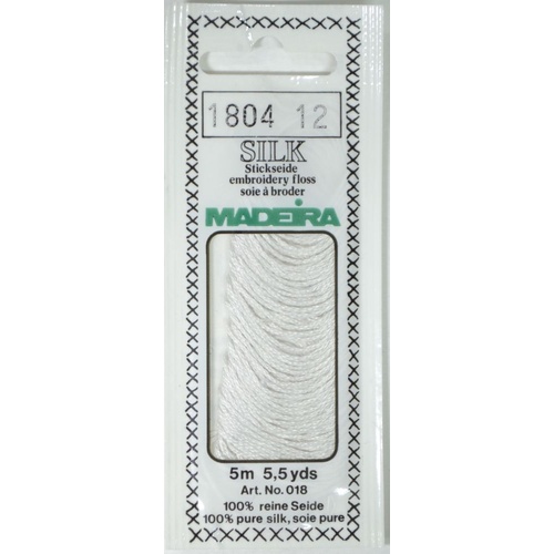 Madeira PURE SILK #1804 LIGHT STEEL, 4-Strand Hand Embroidery Thread