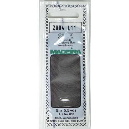 Madeira PURE SILK #2004 BLACK COFFEE, 4-Strand Hand Embroidery Thread