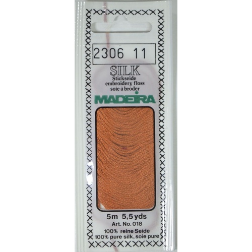 Madeira PURE SILK #2306 GINGER, 4-Strand Hand Embroidery Thread