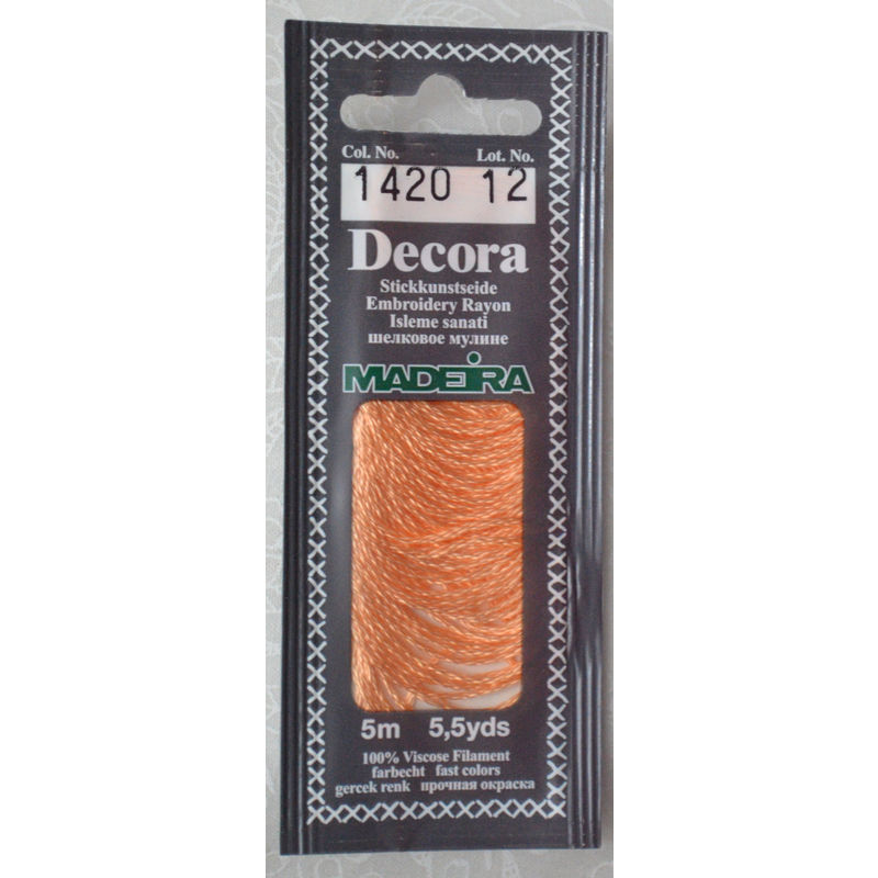 Madeira Decora Brilliant 4 Strand Rayon Hand Embroidery Floss, 5m Col 1420