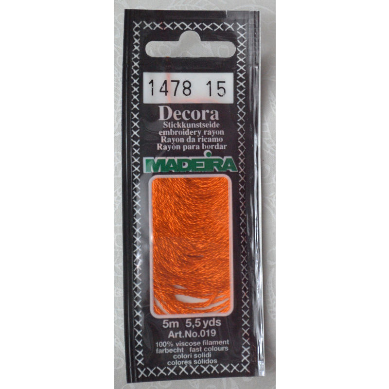 Madeira Decora Brilliant 4 Strand Rayon Hand Embroidery Floss, 5m Col 1478