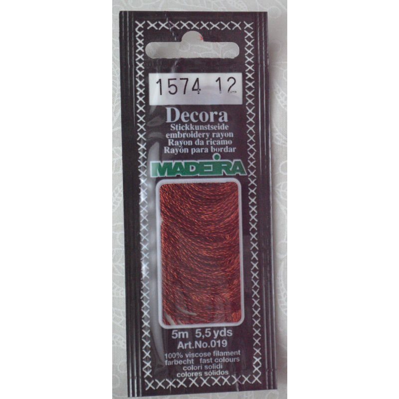 Madeira Decora Brilliant 4 Strand Rayon Hand Embroidery Floss, 5m Col 1574