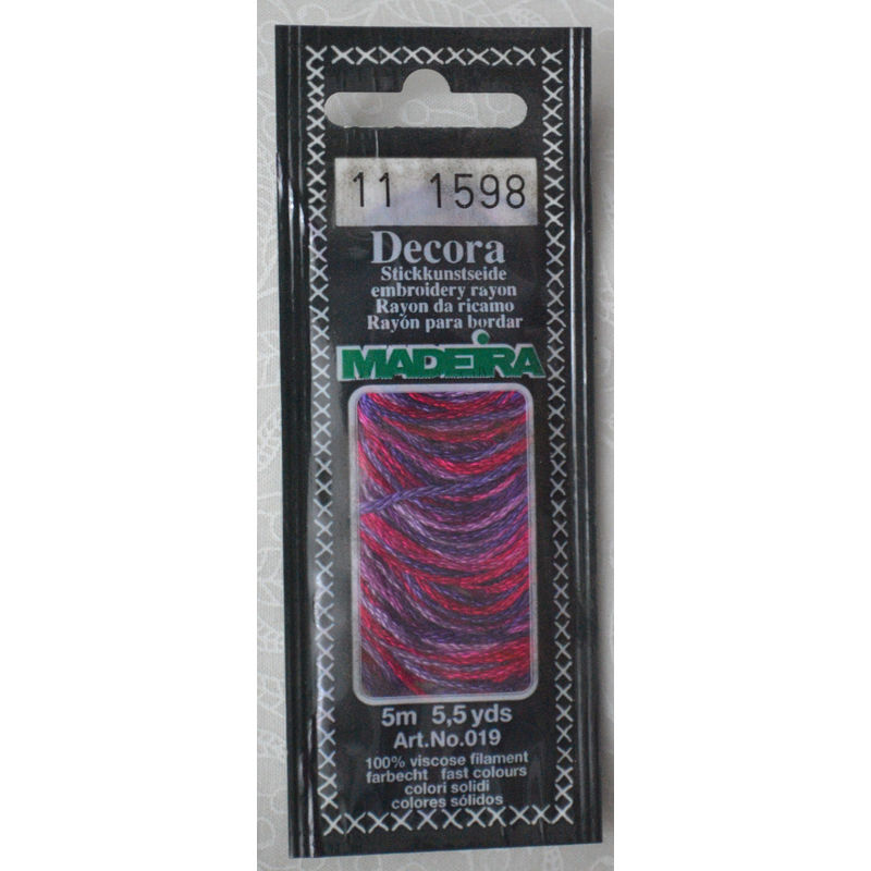 Madeira Decora Brilliant 4 Strand Rayon Hand Embroidery Floss, 5m Col 1598