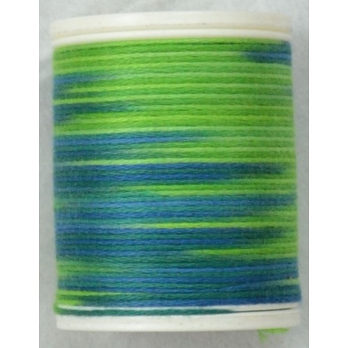 Cotona No. 4, 100M Spool Egyptian Cotton Thread, #2409 AMAZONE VARIEGATED