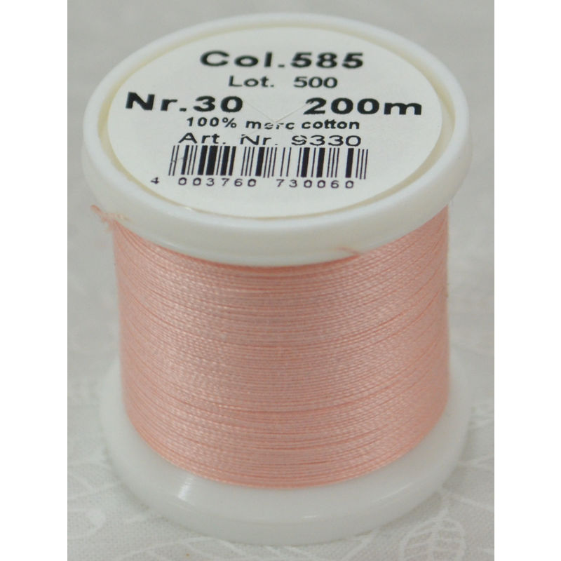 Madeira Cotona 30, 200m Embroidery & Quilting Thread Colour 585 Light Peach