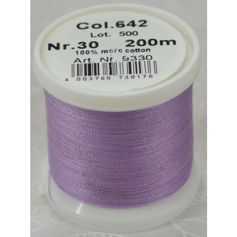 Madeira Cotona 30, 200m Embroidery & Quilting Thread Colour 642 Lavender