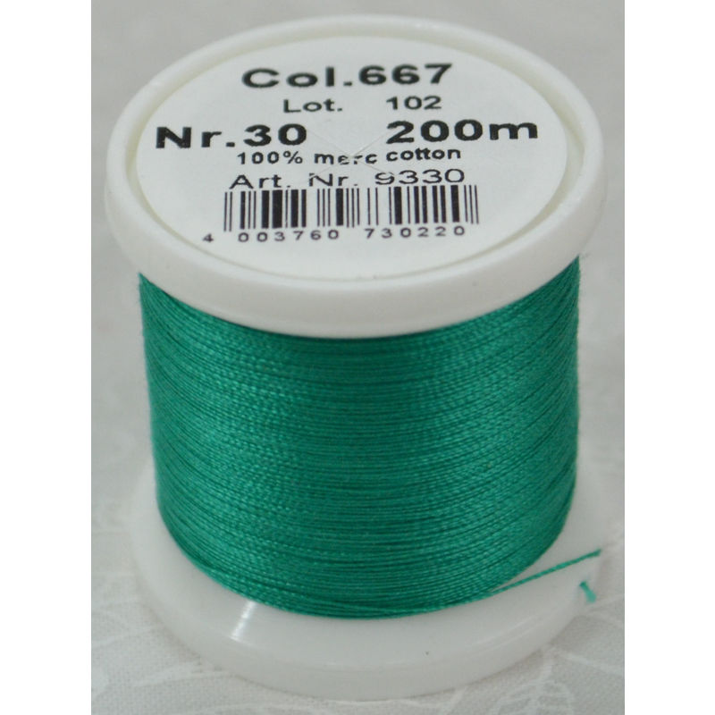 Madeira Cotona 30, 200m Embroidery & Quilting Thread Colour 667 Dark Teal