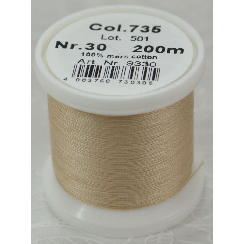 Madeira Cotona 30, 200m Embroidery & Quilting Thread Colour 735 Tawny Tan