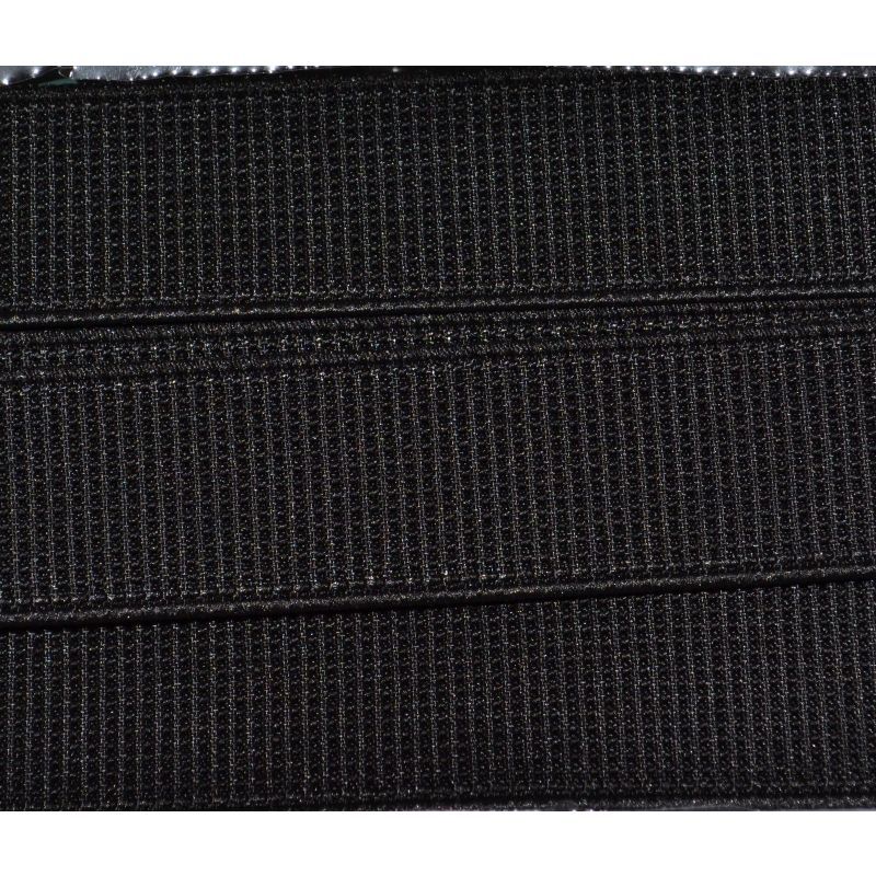 BLACK 50mm Ribbed Non-Roll Elastic, Per Metre