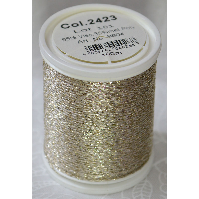 Madeira Glamour 8 Thread #2423 GOLD DUST, 100m Embroidery, Crochet
