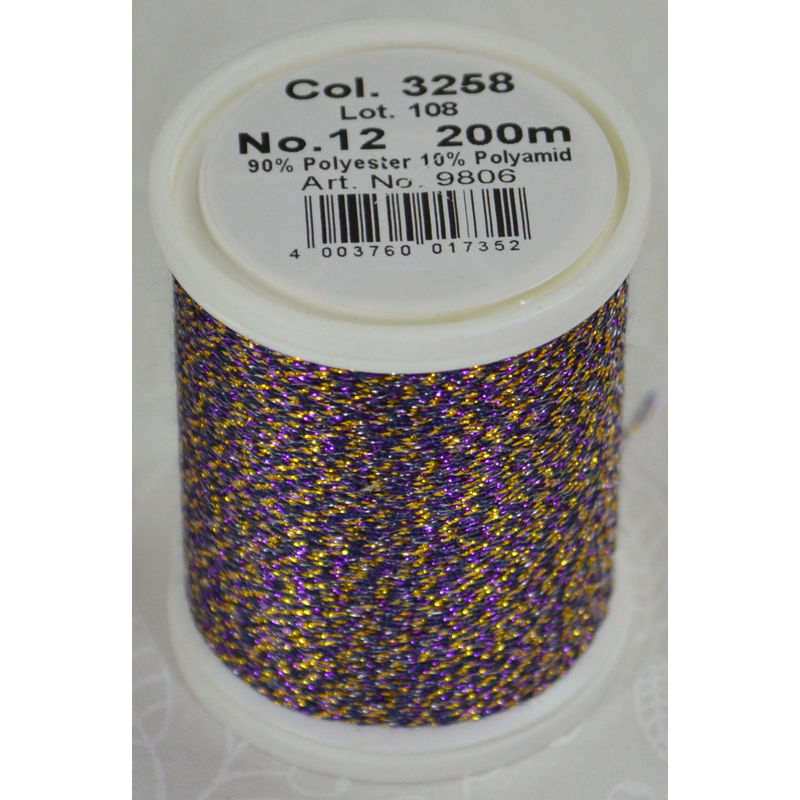 Madeira Glamour 12, #3258 - Bishop Gold 200m Metallic Embroidery Thread