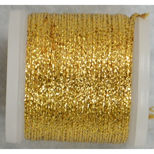 Madeira Metallic No. 8 Hand Embroidery Thread, #8014 DARK GOLD, 20m Spool