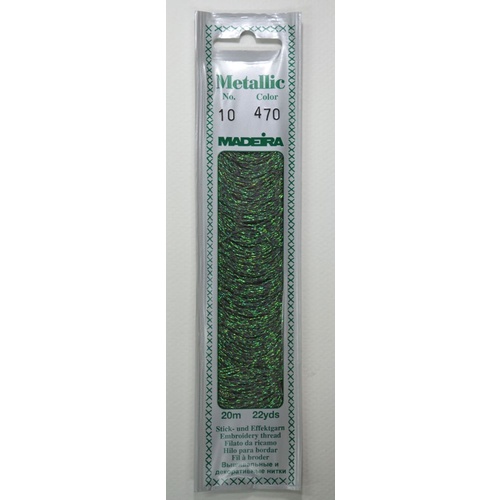 Madeira Perle No. 10 Metallic Hand Embroidery Thread, 20m Colour OPAL 470