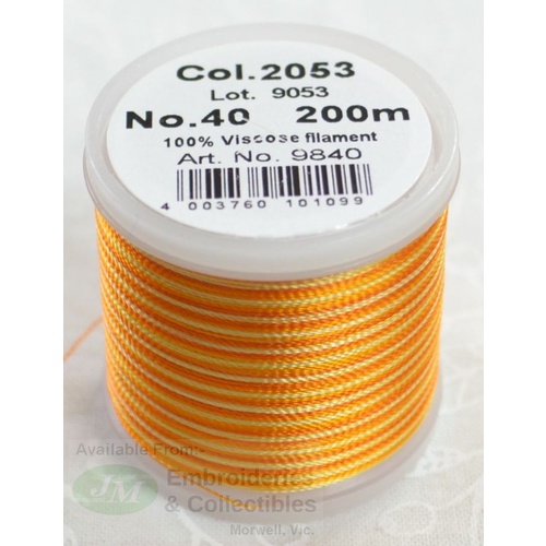 Madeira Rayon 40 OMBRE Multi-COLOUR #2053 200m Machine Embroidery Thread