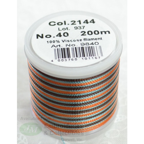 Madeira Rayon 40 Multi-COLOUR #2144 200m Machine Embroidery Thread