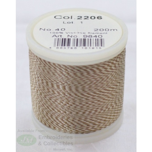 Madeira Rayon 40 MELANGE #2206 200m Machine Embroidery Thread