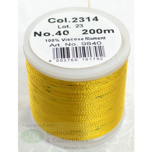 Madeira Rayon 40 POTPOURRI #2314 YELLOW 200m Machine Embroidery Thread