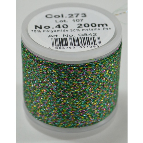 Madeira Metallic 40, 200m Machine Embroidery Thread, AMAZON, #273