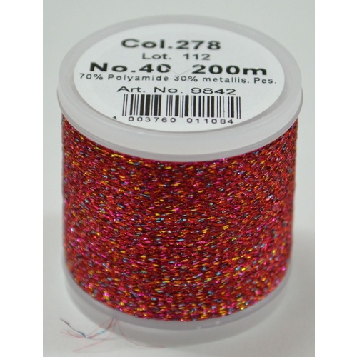Madeira Metallic 40 #278 Dragon Fly 200m Machine Embroidery Thread