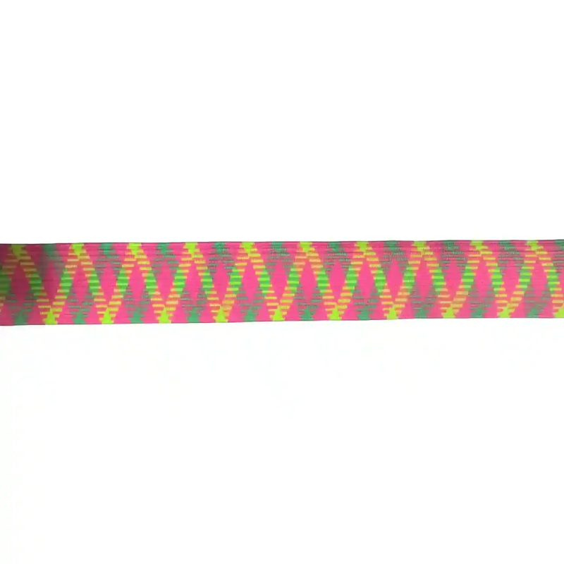 Soft 32mm Fluro YELLOW/PINK/GREEN Elastic, 1 Metre Pre-Cut