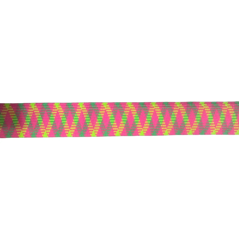 Soft 32mm Fluro YELLOW/PINK/GREEN Elastic, 1 Metre Pre-Cut