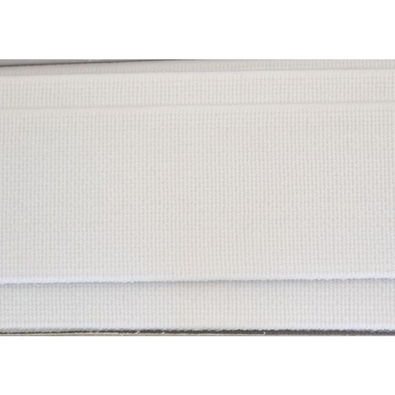 High Density Non-Roll Elastic 32mm White, 1 Metre Pre-cut Piece