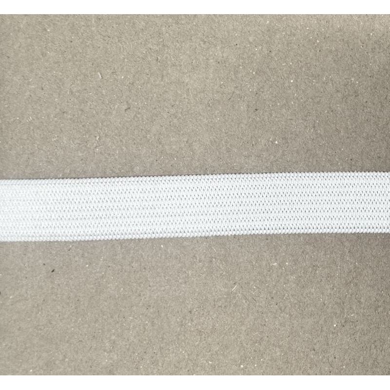 WHITE 12mm Knitted Elastic Per Metre