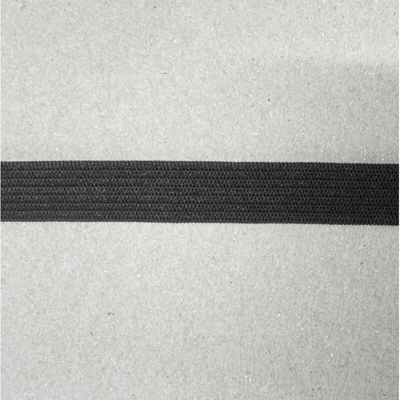 BLACK 20mm Knitted Elastic per metre
