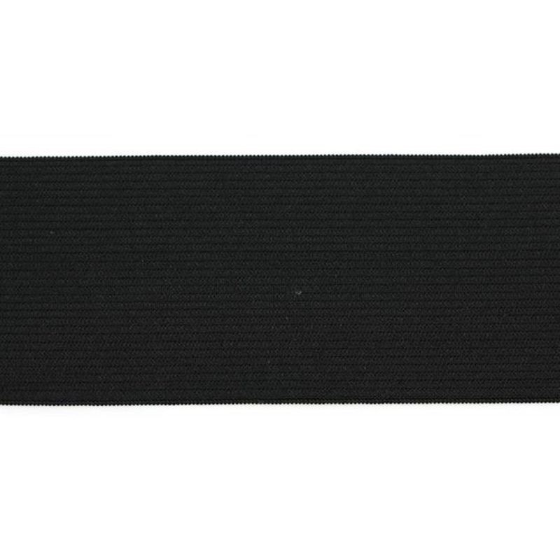 BLACK 38mm Knitted Elastic per metre