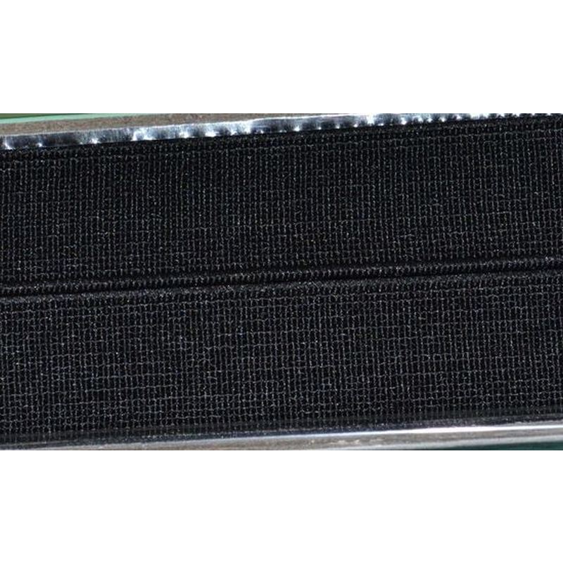 Black 20mm Heavy Woven (High Density) Non-Roll Elastic, Per Metre