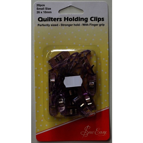Sew Easy Quilters Holding Clips, Small Size, 20 Pcs, 26 x 10mm, Strong Hold