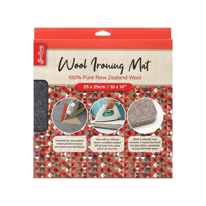 Wool Ironing Mat 25cm x 25cm (10" sq) New Zealand Wool, By Sew Easy ER4010