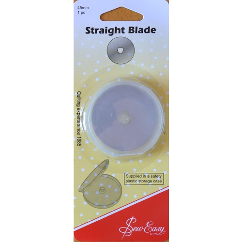 Sew Easy 45mm Rotary Cutter Blade, Straight Blade, 45mm Fits Most Major Brands
