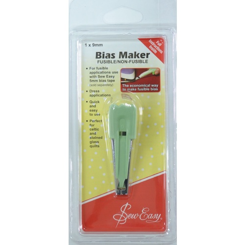 Sew Easy Fusible / Non-Fusible Bias Maker 9mm, Instructions Included