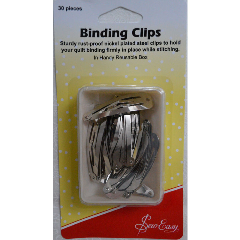 Sew Easy Binding Clips, Pack of 30 Handy Reusable Box