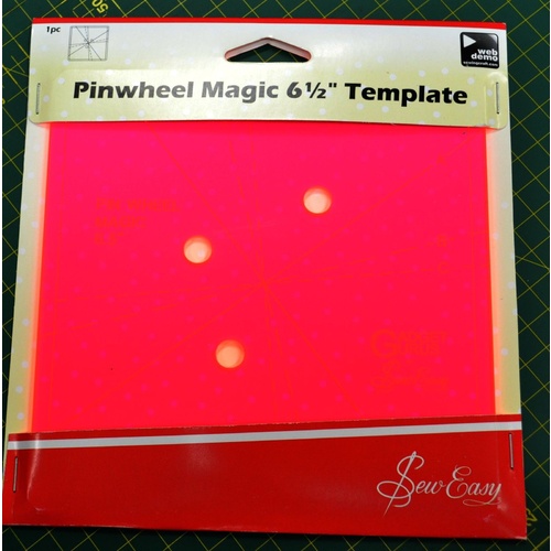 Pinwheel Magic 6 1/2" Template, 3 Different Looks From 1 Template by Sew Easy