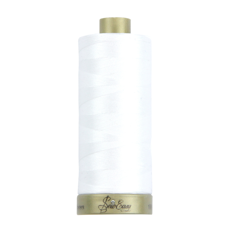 Sew Easy 50/2 Quilting Thread, #4000, 1097m (1200yd), 100% Premium Pima Cotton