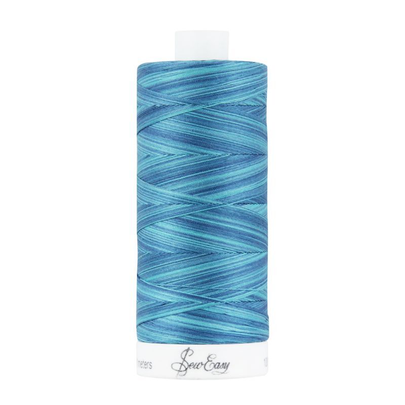 Sew Easy 50/3 Variegated Quilting Thread, #4208, 732m (800yd), 100% Premium Pima Cotton