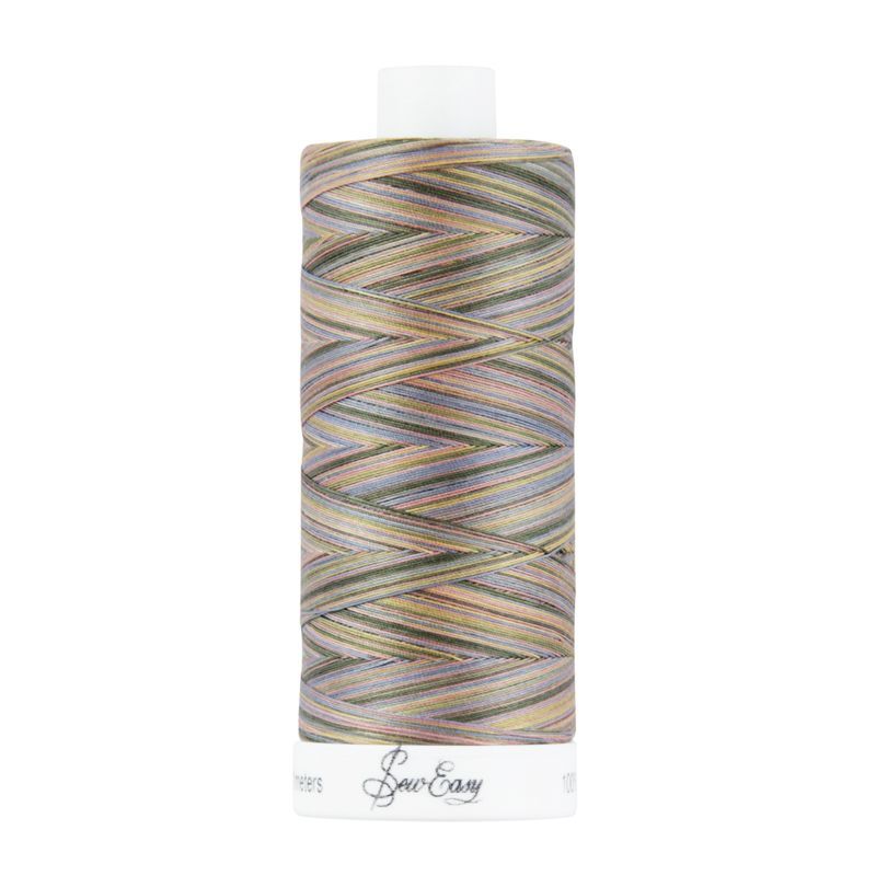Sew Easy 50/3 Variegated Quilting Thread, #4222, 732m (800yd), 100% Premium Pima Cotton