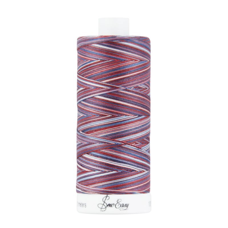 Sew Easy 50/3 Variegated Quilting Thread, #4227, 732m (800yd), 100% Premium Pima Cotton