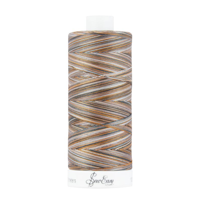 Sew Easy 50/3 Variegated Quilting Thread, #4233, 732m (800yd), 100% Premium Pima Cotton