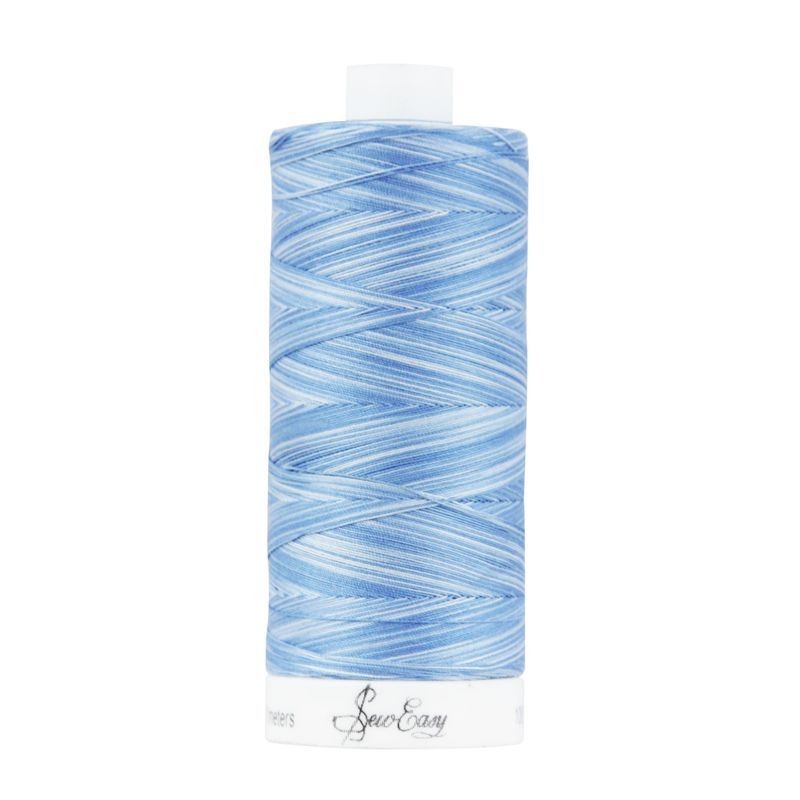 Sew Easy 50/3 Variegated Quilting Thread, #4237, 732m (800yd), 100% Premium Pima Cotton