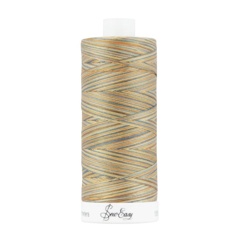 Sew Easy 50/3 Variegated Quilting Thread, #4243, 732m (800yd), 100% Premium Pima Cotton